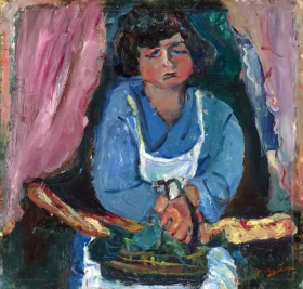 La Servante en bleu 1934 by Chaïm Soutine