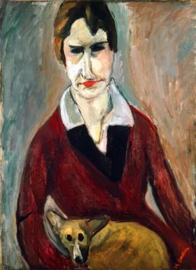 La femme au chien 1917 by Chaïm Soutine