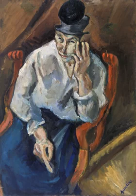 Woman Seated in Armchair (Femme accoudée au fauteuil) 1919 by Chaïm Soutine