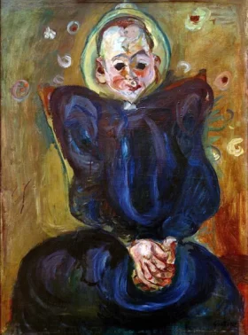 Woman in blue dress 1924 by Chaïm Soutine Woman in blue dress 1924 by Chaïm Soutine