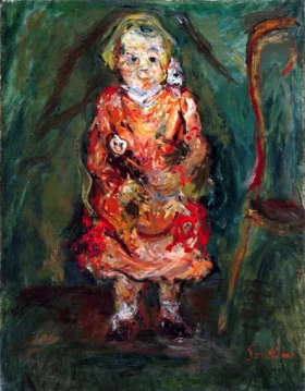 Young Girl with a Doll by Chaïm Soutine Young Girl with a Doll by Chaïm Soutine