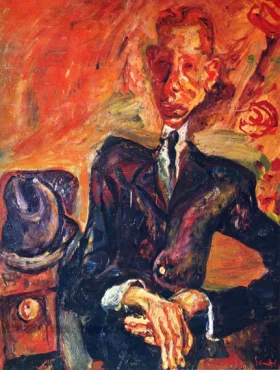 Portrait Of A Man With A Felt Hat 1924 by Chaïm Soutine Portrait Of A Man With A Felt Hat 1924 by Chaïm Soutine