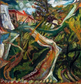 Chemin de la Fontaine des Tins at Céret 1920 by Chaïm Soutine Chemin de la Fontaine des Tins at Céret 1920 by Chaïm Soutine