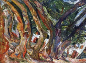 Les Platanes à Céret 1920 by Chaïm Soutine Les Platanes à Céret 1920 by Chaïm Soutine