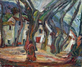 La place de la Liberté à Céret 1919 by Chaïm Soutine La place de la Liberté à Céret 1919 by Chaïm Soutine