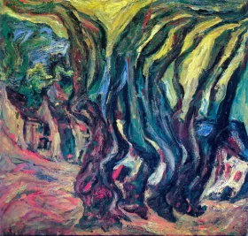 The plane trees of the Place de la Liberté in Céret 1922 by Chaïm Soutine