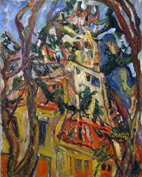 Steeple of Saint-Pierre at Céret 1922 by Chaïm Soutine Steeple of Saint-Pierre at Céret 1922 by Chaïm Soutine