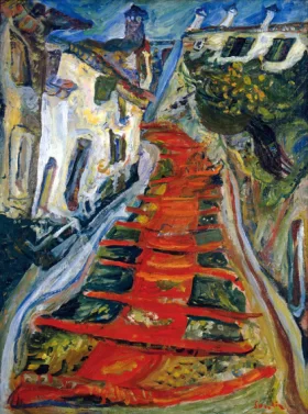 L'escalier rouge à Cagnes by Chaïm Soutine L'escalier rouge à Cagnes by Chaïm Soutine