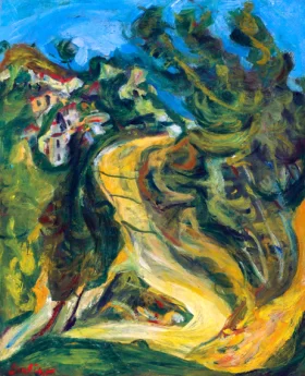 Paysage à la route montante 1922 by Chaïm Soutine Paysage à la route montante 1922 by Chaïm Soutine