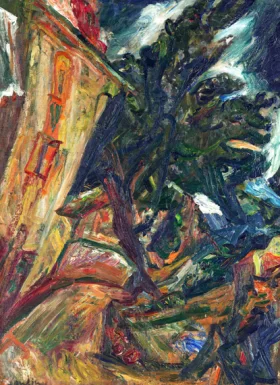 Landscape with Figures-Ceret by Chaïm Soutine
