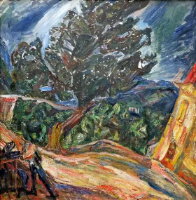 Le Gros arbre bleu by Chaïm Soutine