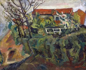 Maisons dans un paysage by Chaïm Soutine