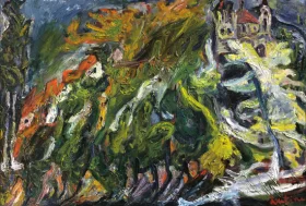 Les maisons sur la colline, Céret by Chaïm Soutine