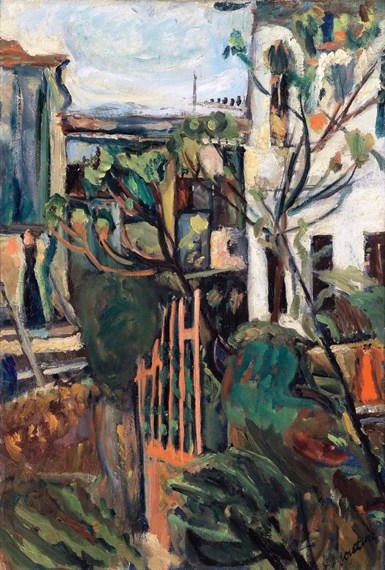 House near Paris 1918 by Chaïm Soutine, oil painting reproduction on canvas House near Paris 1918 by Chaïm Soutine