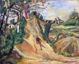 Landscape with Figure (Paysage avec figure) by Chaïm Soutine Landscape with Figure (Paysage avec figure) by Chaïm Soutine