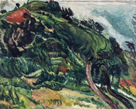 Landscape with trees in the wind 1919 by Chaïm Soutine Landscape with trees in the wind 1919 by Chaïm Soutine