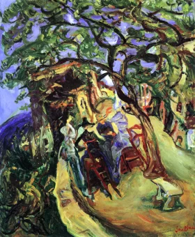 Paysage avec des Personnages by Chaïm Soutine Paysage avec des Personnages by Chaïm Soutine