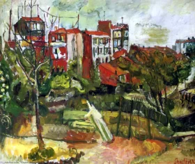 Suburban Landscape with Red Houses by Chaïm Soutine