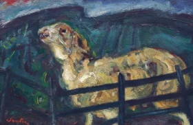 Le mouton derrière la barrière 1940 by Chaïm Soutine Le mouton derrière la barrière 1940 by Chaïm Soutine