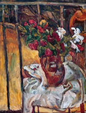 Bouquet of Flowers on a Balcony 1915 by Chaïm Soutine Bouquet of Flowers on a Balcony 1915 by Chaïm Soutine