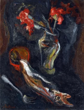 Fleurs et Poisson 1919 by Chaïm Soutine Fleurs et Poisson 1919 by Chaïm Soutine