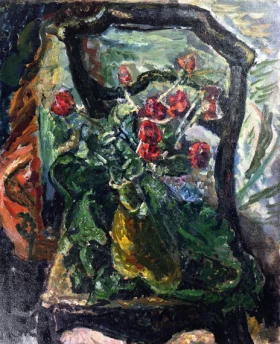 Flowers on a Chair by Chaïm Soutine Flowers on a Chair by Chaïm Soutine