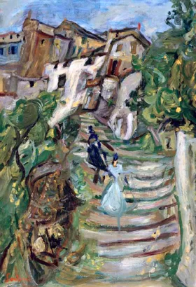 La montée de Cagnes by Chaïm Soutine La montée de Cagnes by Chaïm Soutine