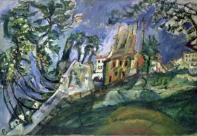 Montmartre, 1919 by Chaïm Soutine Montmartre, 1919 by Chaïm Soutine