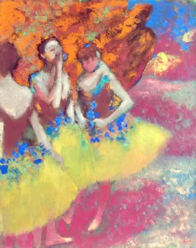 Three Dancers in Yellow Skirts by Edgar Degas Three Dancers in Yellow Skirts by Edgar Degas