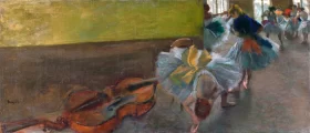 Dancers in the Rehearsal Room with a Double Bass by Edgar Degas Dancers in the Rehearsal Room with a Double Bass by Edgar Degas