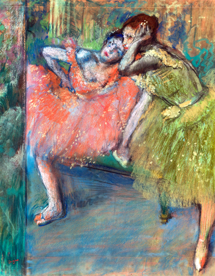 Danseuses Au Foyer 1901 by Edgar Degas, oil painting reproduction on canvas Danseuses Au Foyer 1901 by Edgar Degas