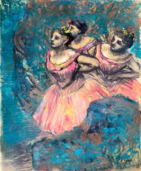 Three Dancers in Red Costume 1896 by Edgar Degas Three Dancers in Red Costume 1896 by Edgar Degas