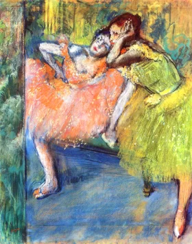 Two Dancers in the Studio 1901 by Edgar Degas Two Dancers in the Studio 1901 by Edgar Degas