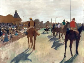 Horses Before the Stands by Edgar Degas