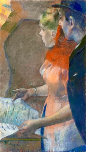 Dans Les Coulisses by Edgar Degas