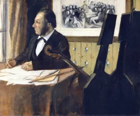 The Cellist Pilet by Edgar Degas The Cellist Pilet by Edgar Degas