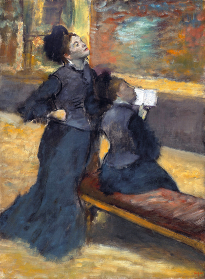 Visit To a Museum 1879 by Edgar Degas, oil painting reproduction on canvas Visit To a Museum 1879 by Edgar Degas