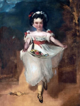 Fillette Portant Des Fleurs Dans Son Tablier by Edgar Degas