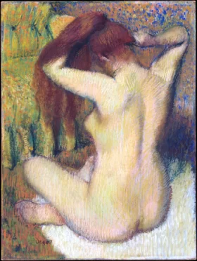Woman Combing her Hair by Edgar Degas