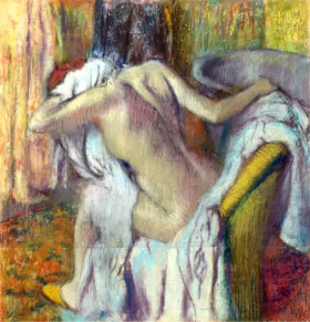 After the Bath, Woman Drying Herself by Edgar Degas