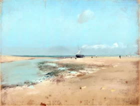Beach at Low Tide 1869 by Edgar Degas
