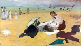 Beach Scene by Edgar Degas Beach Scene by Edgar Degas
