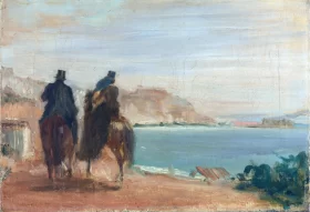 Promenade Beside the Sea 1860 by Edgar Degas