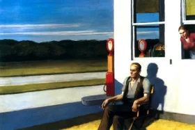 Four Lane Road by Edward Hopper