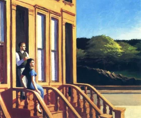 Sunlight on Brownstones by Edward Hopper