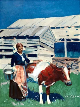 Milk Maid and Cow by Edward Hopper Milk Maid and Cow by Edward Hopper