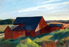 Cobb's Barns, South Truro by Edward Hopper