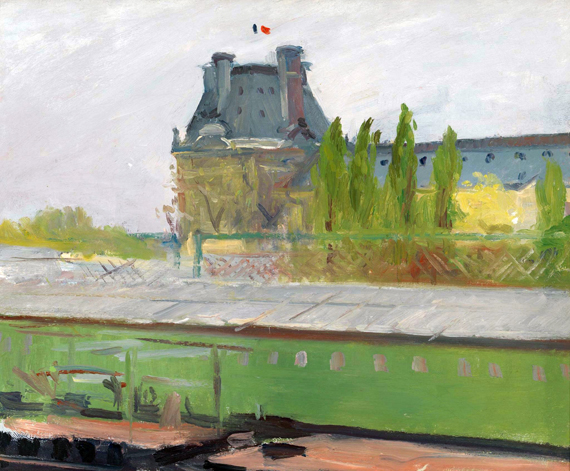 Le Pavillon De Flore in the Spring 1907 by Edward Hopper, oil painting reproduction on canvas Le Pavillon De Flore in the Spring 1907 by Edward Hopper