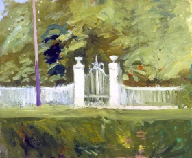 Gateway and Fence, Saint-Cloud 1907 by Edward Hopper