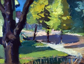Landscape with Fence and Trees by Edward Hopper